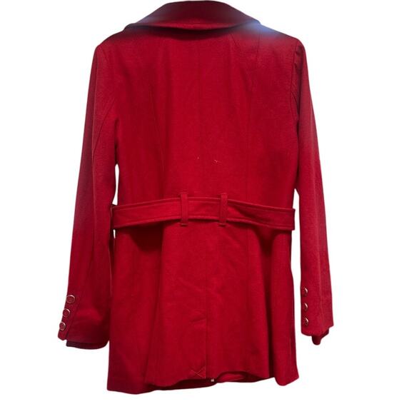 G by Guess Coat Red XL Belted Wool Blend - Picture 2 of 12